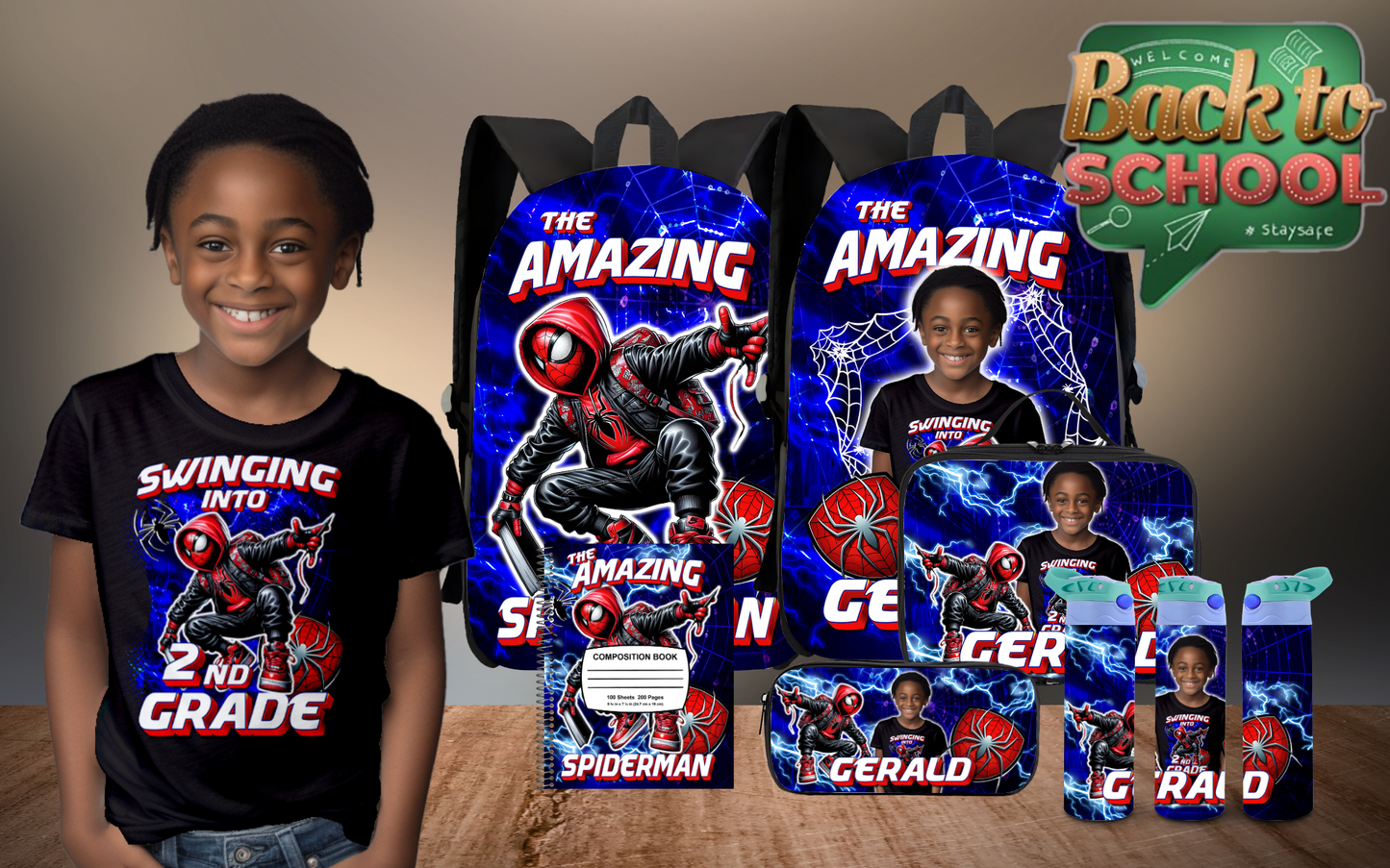 Spiderman School Design Pack