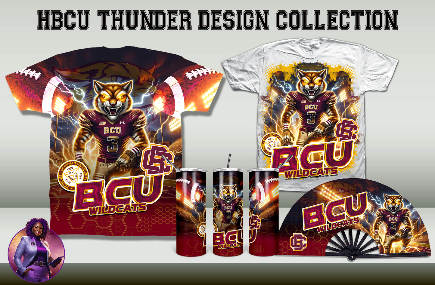 HBCU Thunder Collection Design by School