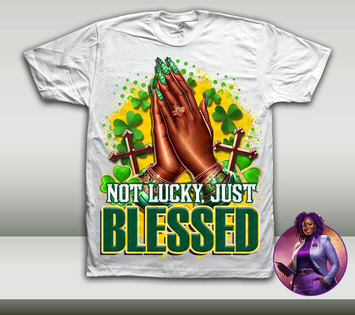 Not Lucky, Blessed - T shirt Design