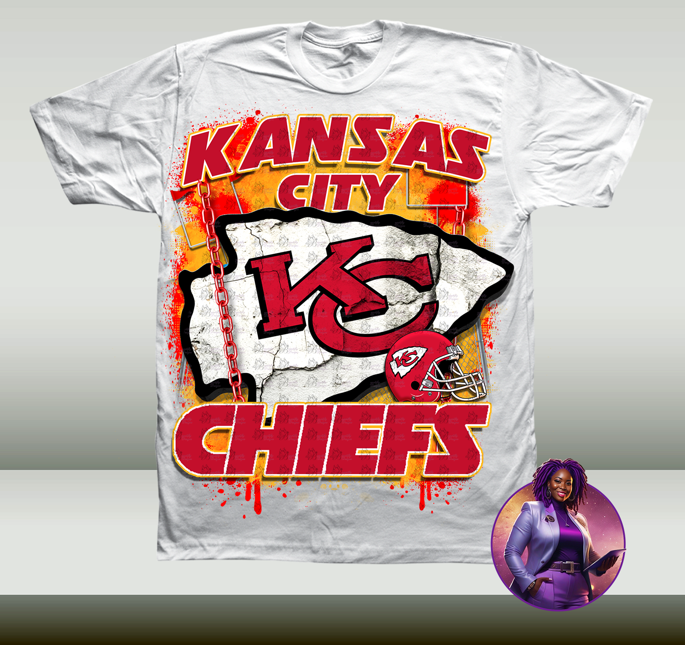 2k25 NFL Playoff KC Chiefs Design