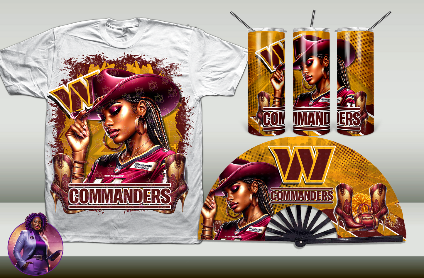 Football Cowgirl - Commanders