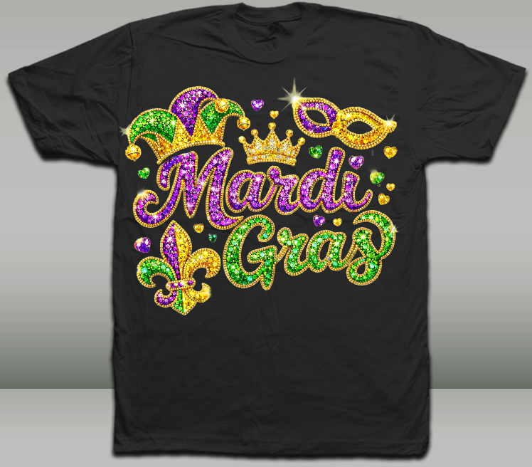 Mardi Gras Faux Rhinestone