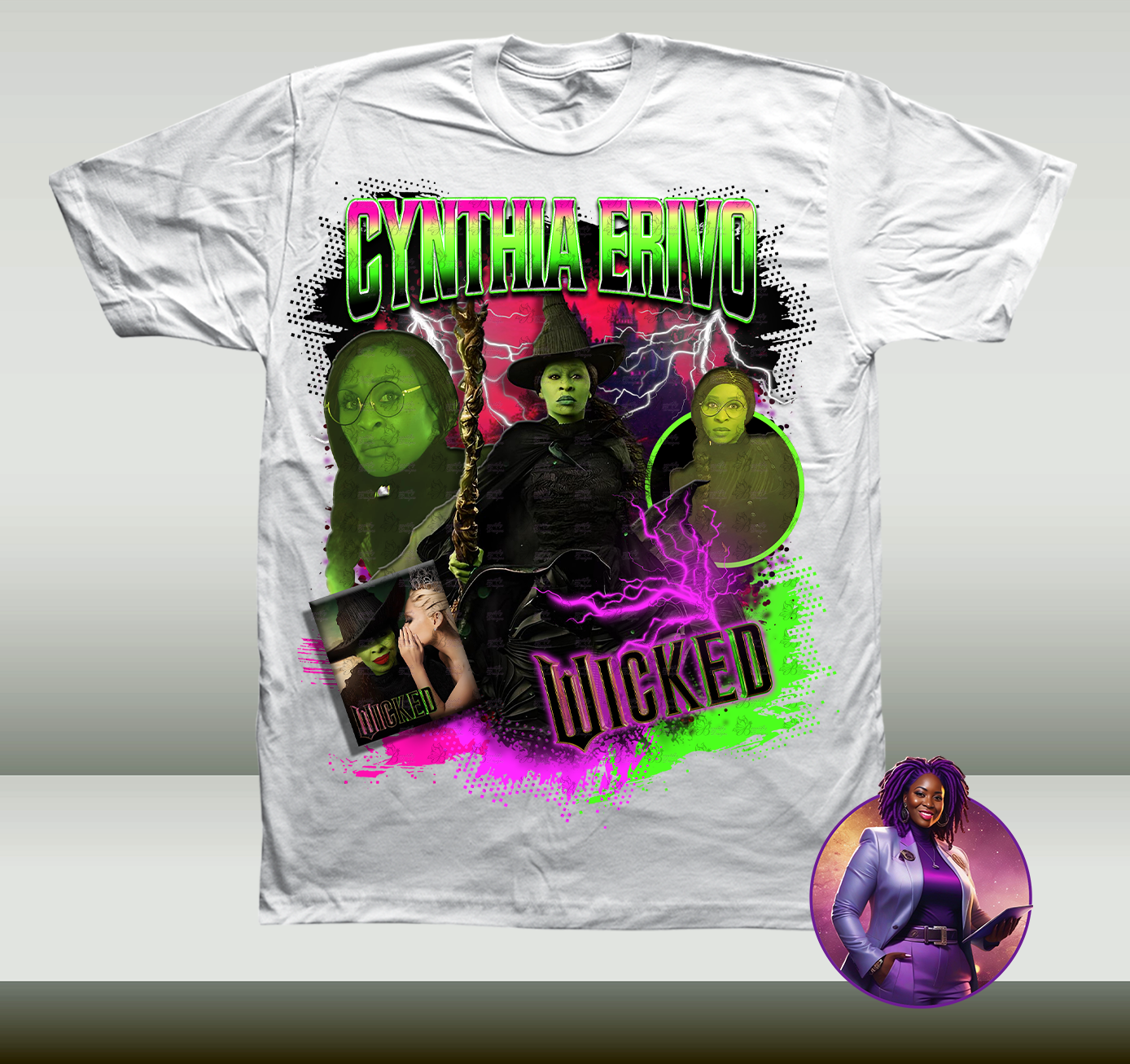 Wicked Erivo Bootleg T Shirt design