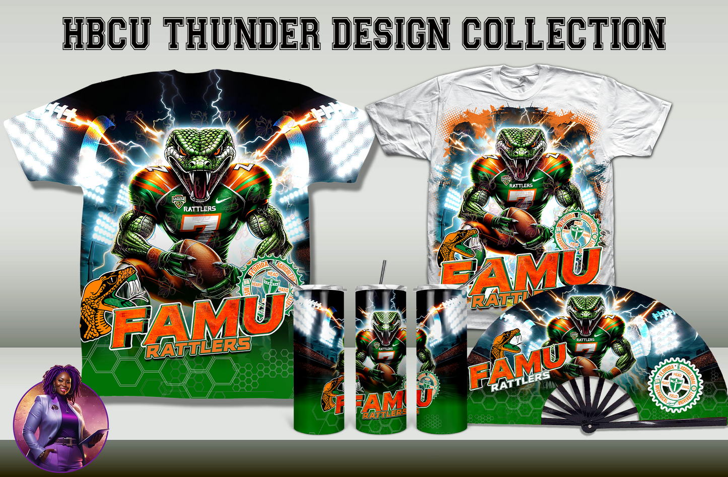 HBCU Thunder Collection Design by School
