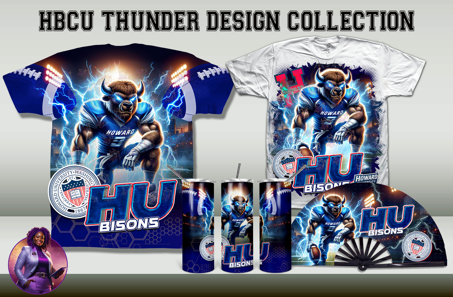 HBCU Thunder Collection Design by School