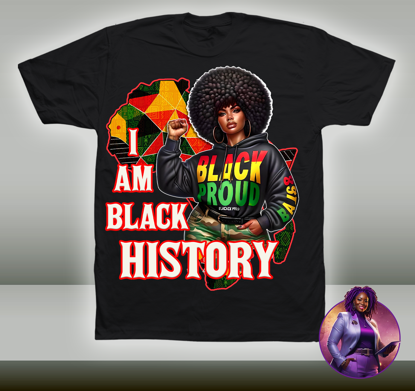 I Am Black History Design - Woman