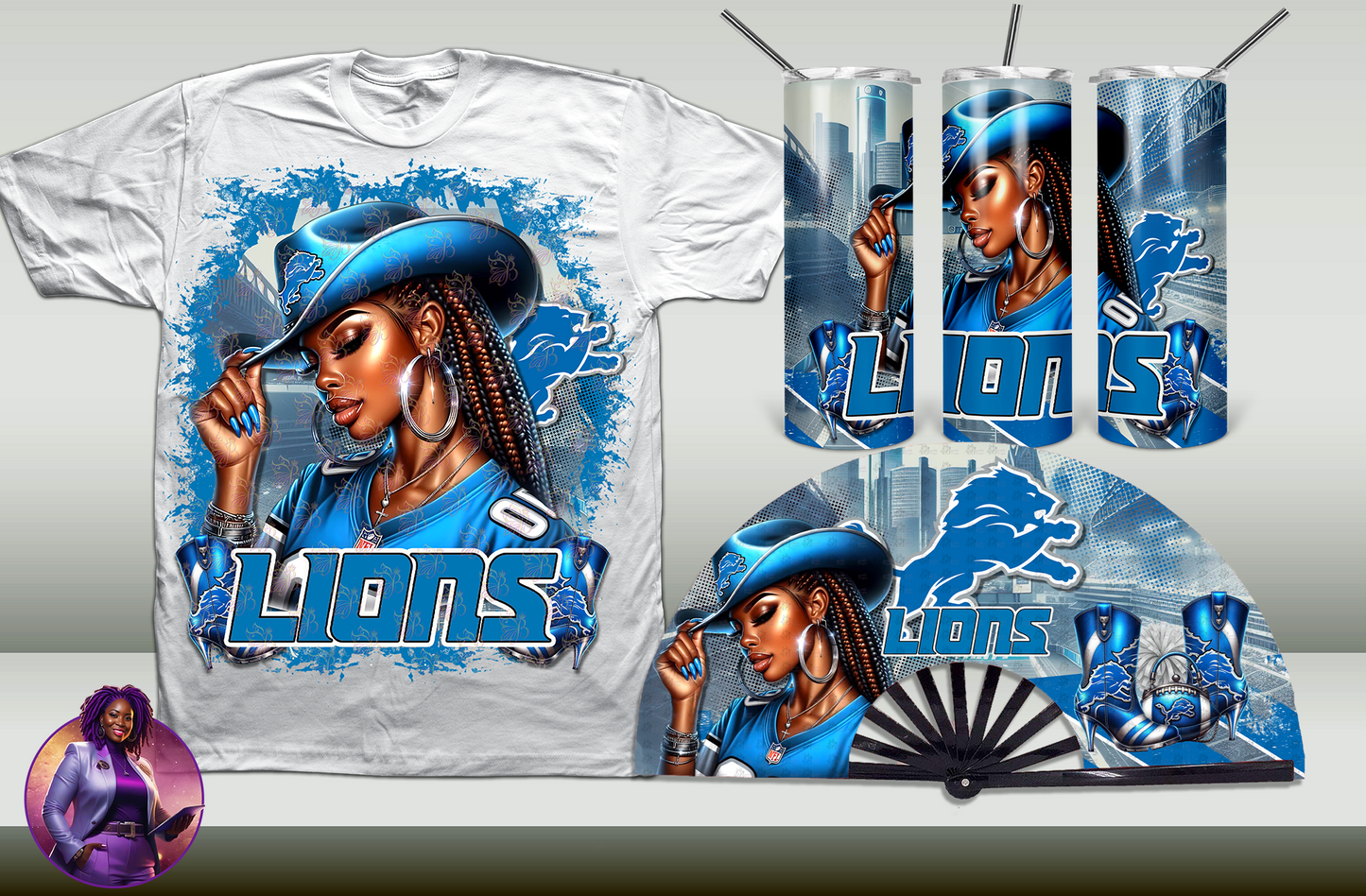 Football Cowgirl - Lions
