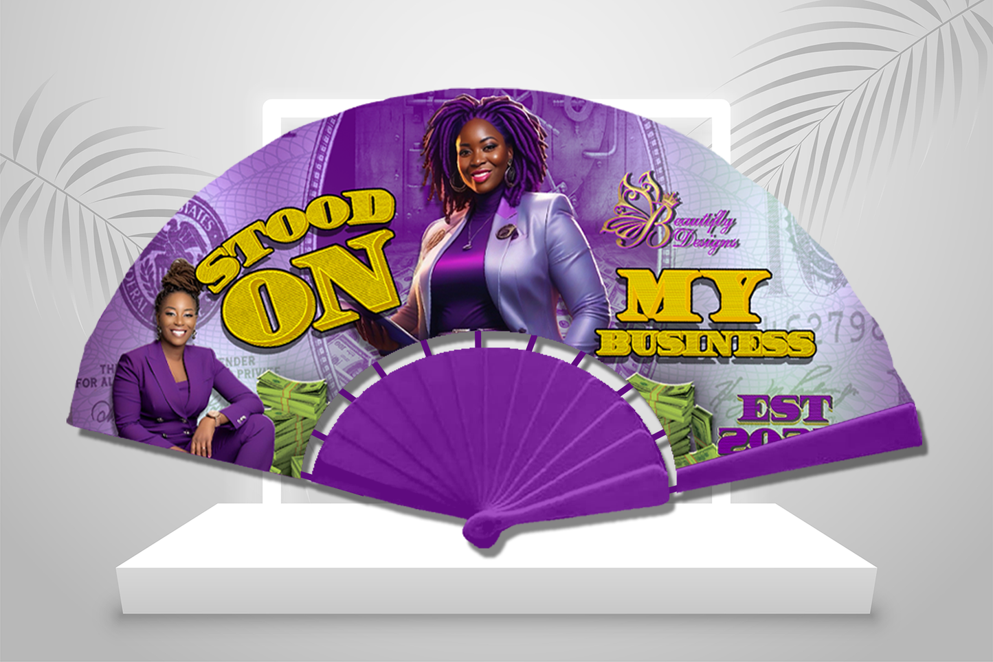 9 inch fan Template and mockup