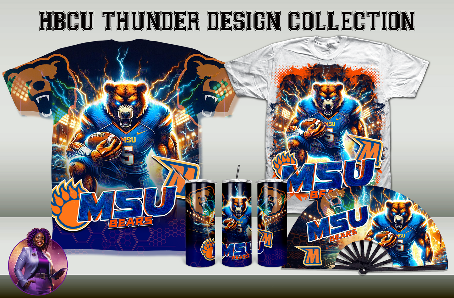 HBCU Thunder Collection Design by School