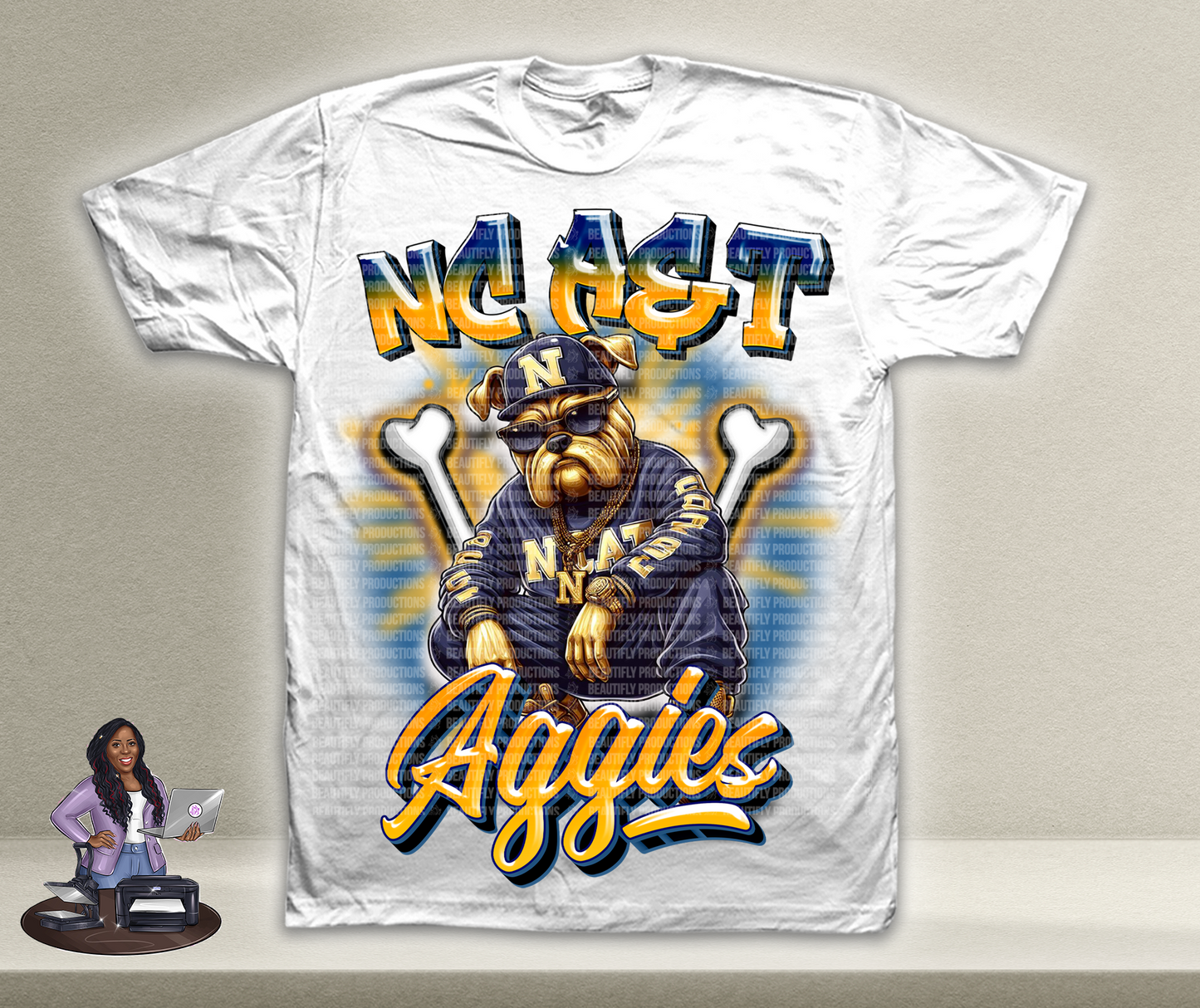 NC A&T Grafitti Design