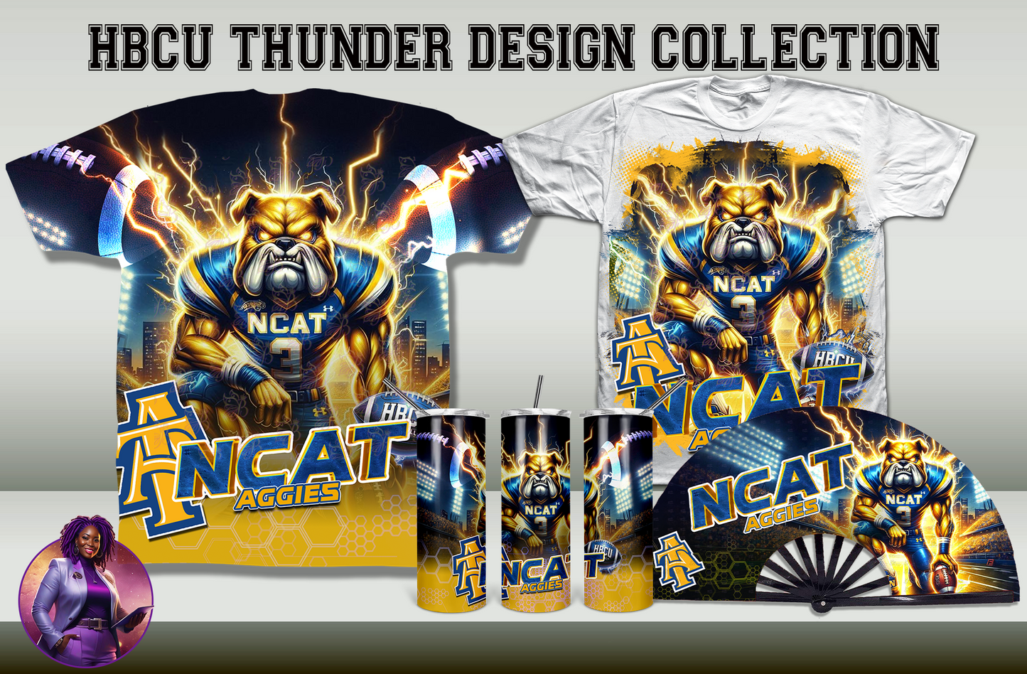 HBCU Thunder Collection Design by School