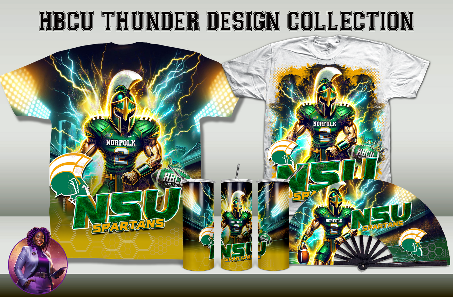 HBCU Thunder Collection Design by School