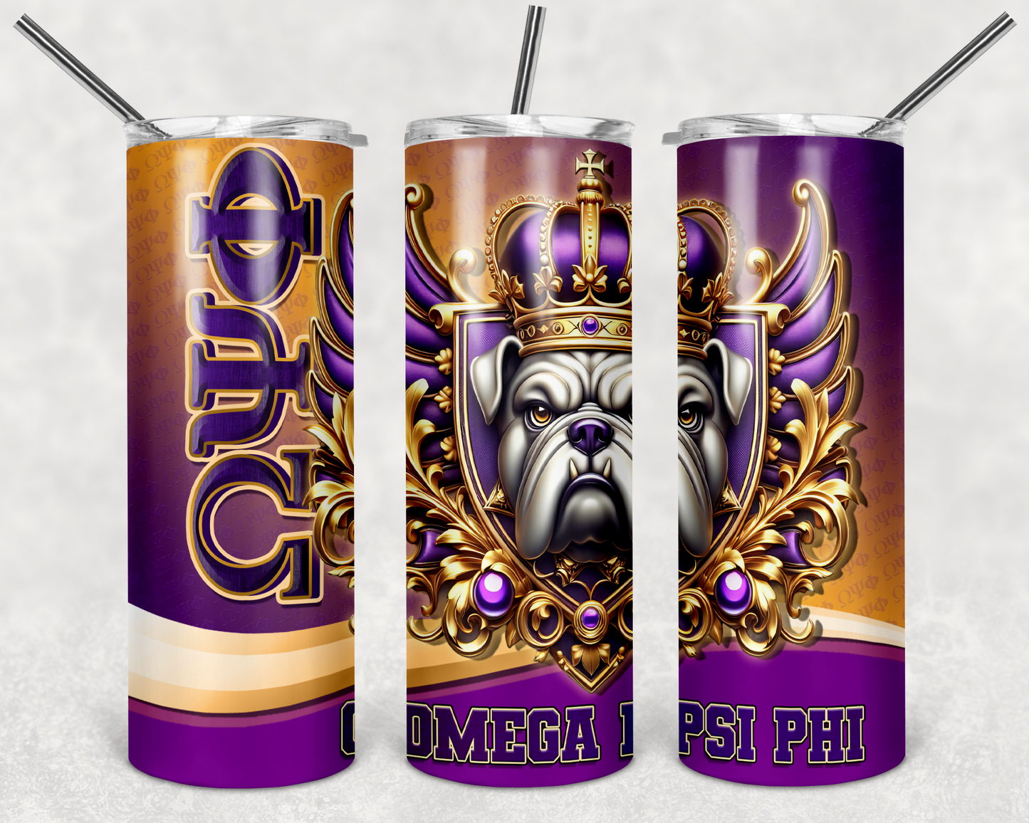 Omega Psi Phi Fraternity Tumbler Wrap