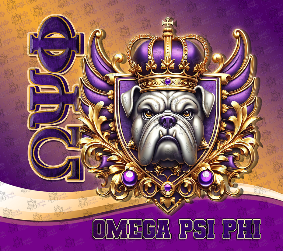 Omega Psi Phi Fraternity Tumbler Wrap