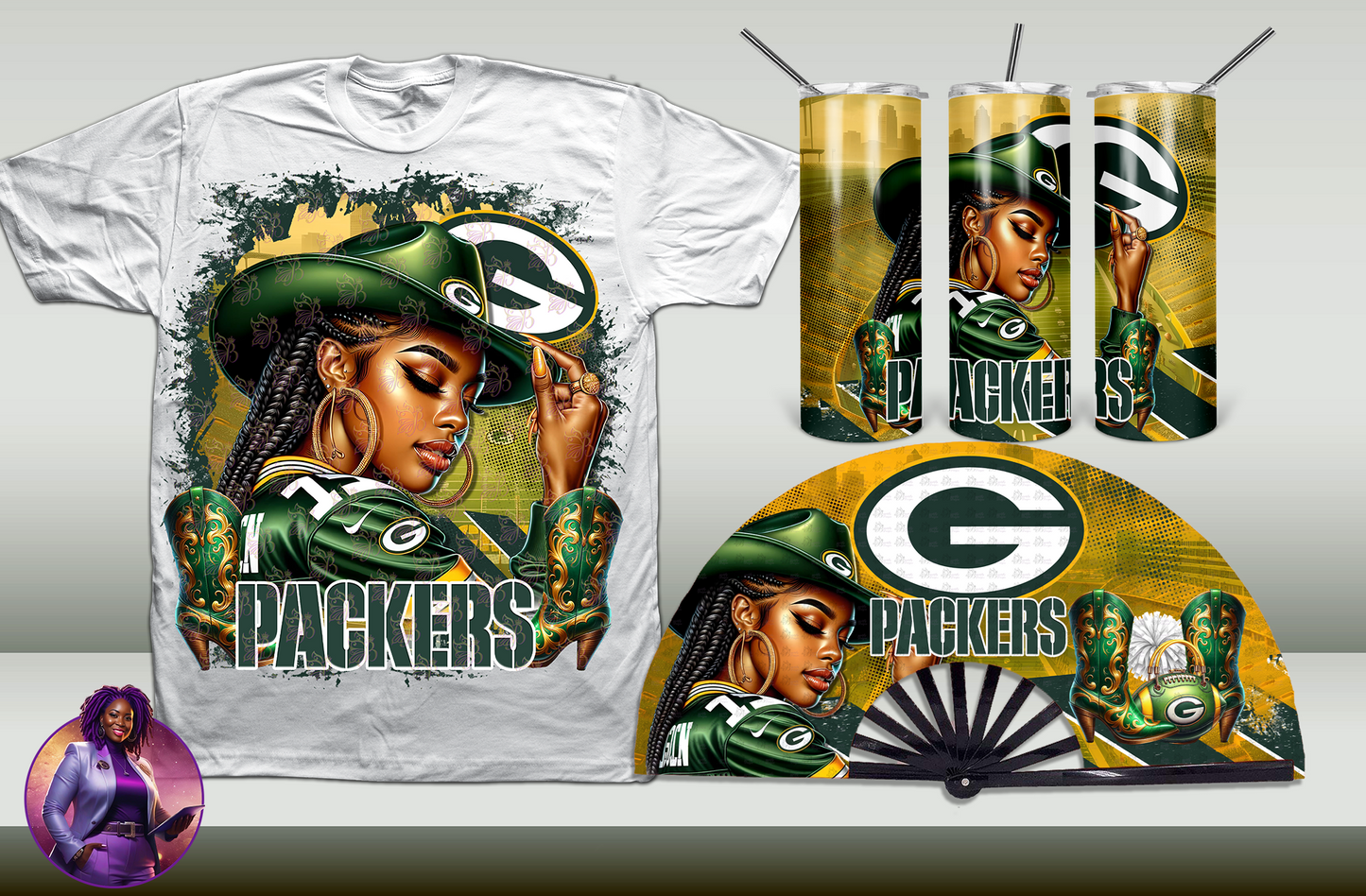 Football Cowgirl - Packers