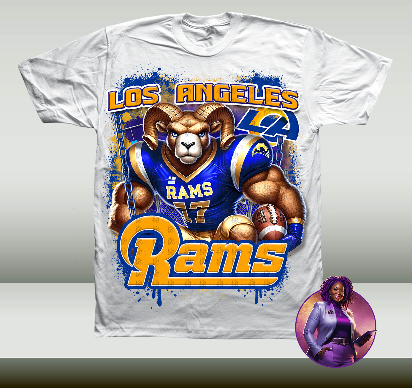 2k25 NFL Playoff LA Rams Design