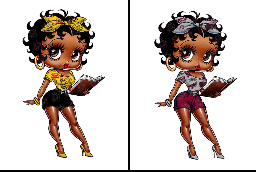 HBCU Educated Betty Clipart Bundle
