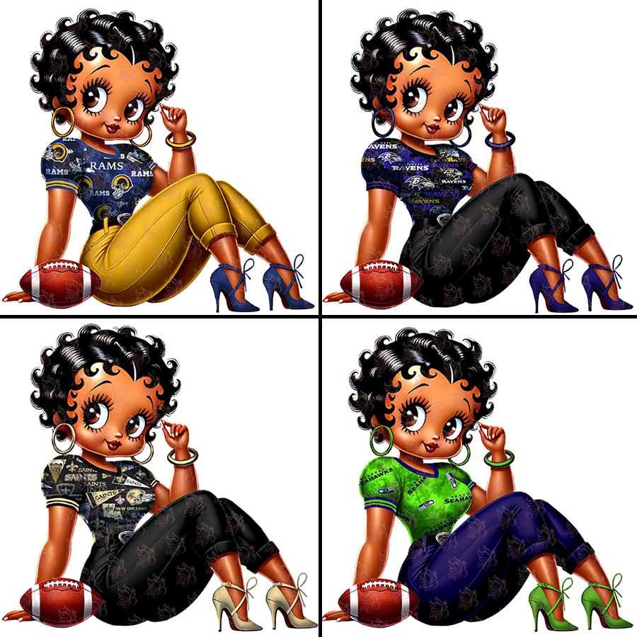 NFL Betty Clipart Bundle