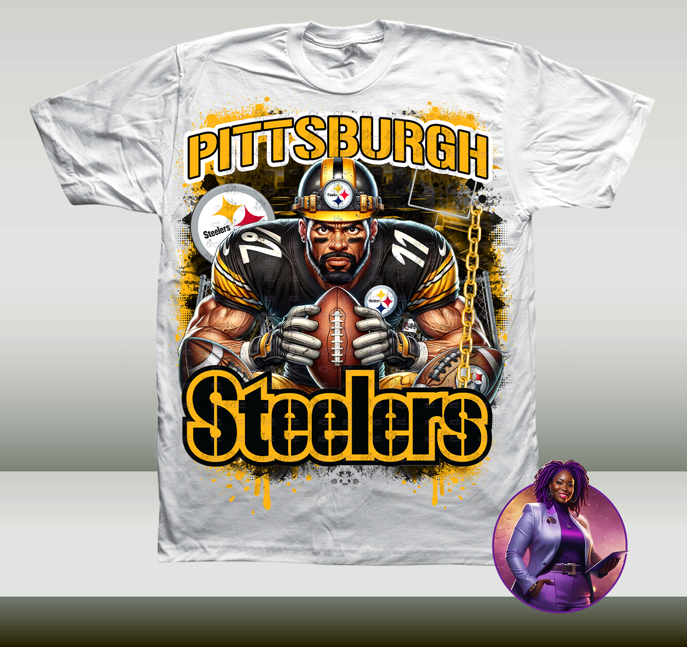 2k25 NFL Playoff Steelers Design