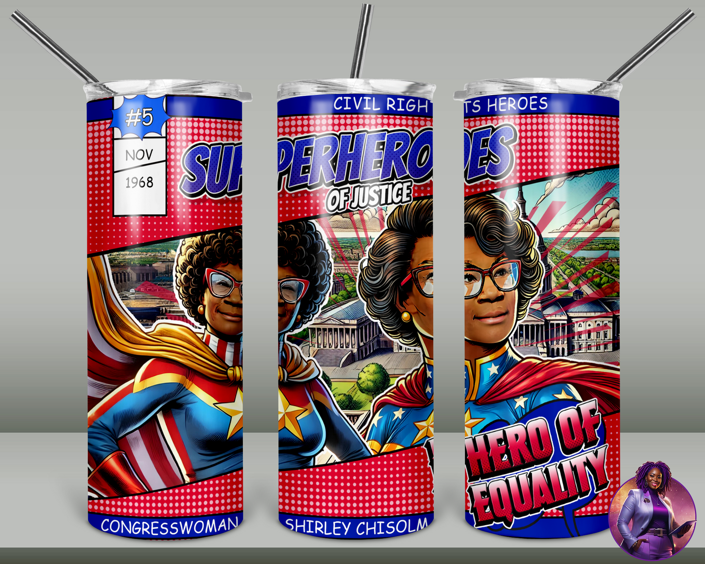 Heroes of Justice Design - Shirley Chisolm