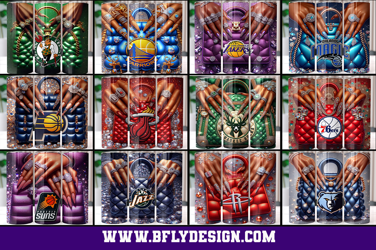 NBA Purse Tumbler Wraps Bundle