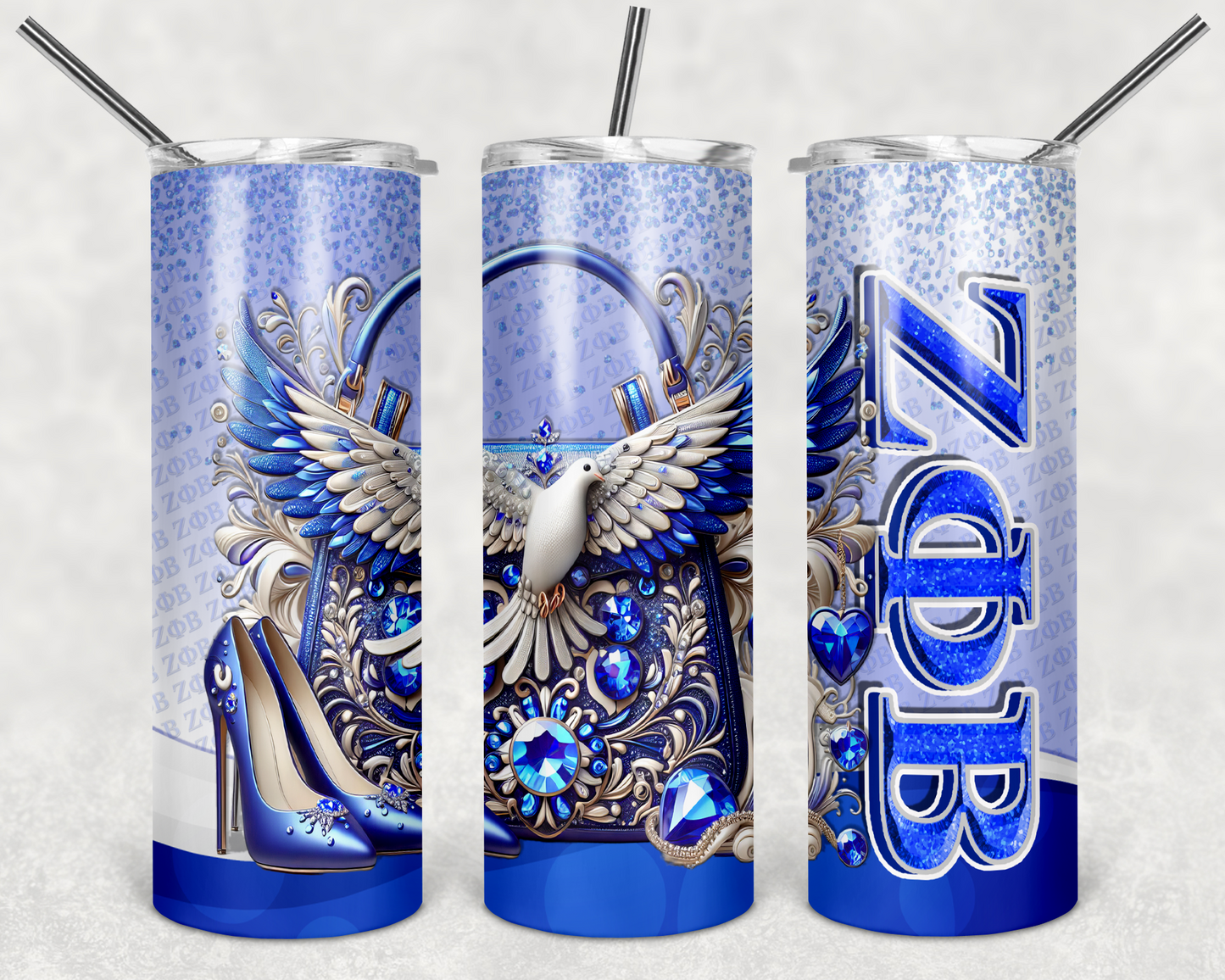 Zeta Phi Beta Sorority Tumbler Wrap