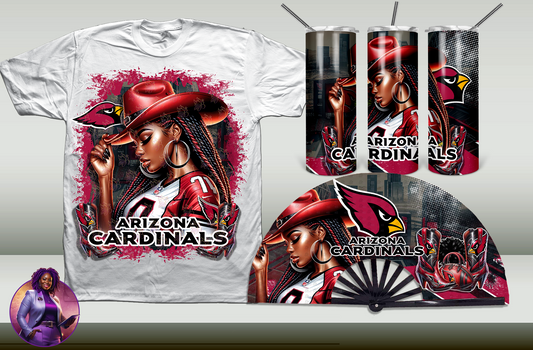 Football Cowgirl - Cardinals