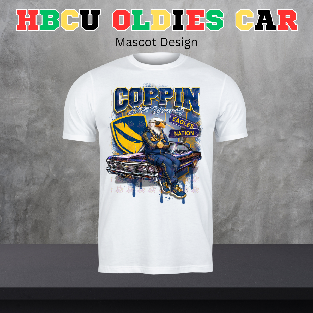 HBCU Oldies Car Design - Mascot Version