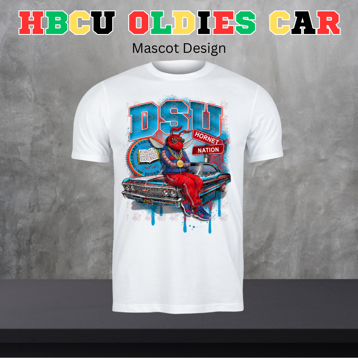 HBCU Oldies Car Design - Mascot Version