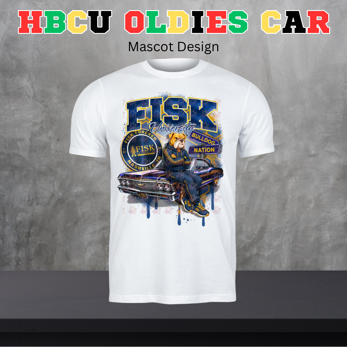 HBCU Oldies Car Design - Mascot Version