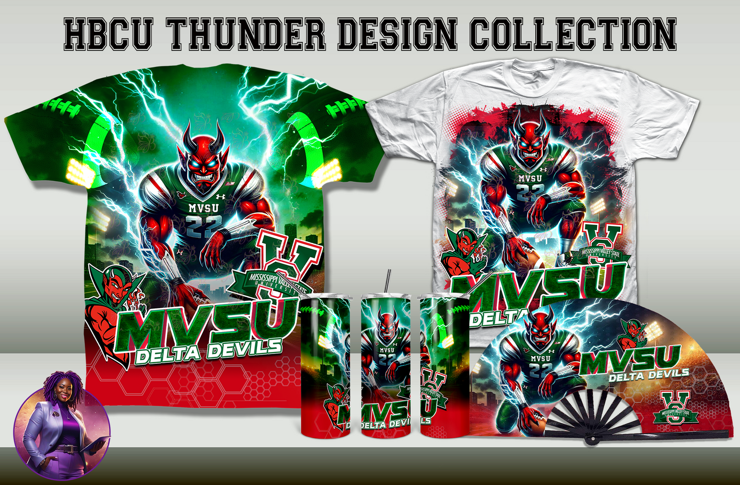 HBCU Thunder Collection Design by School