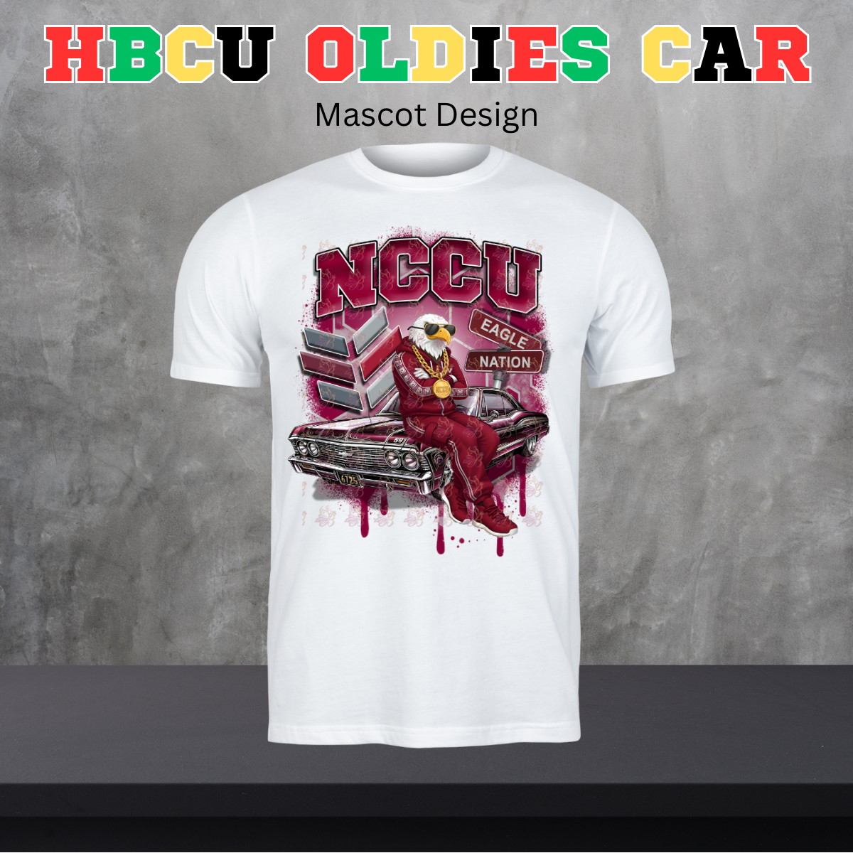 HBCU Oldies Car Design - Mascot Version