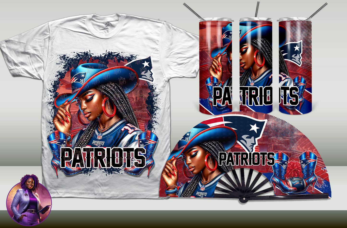 Football Cowgirl - Patriots