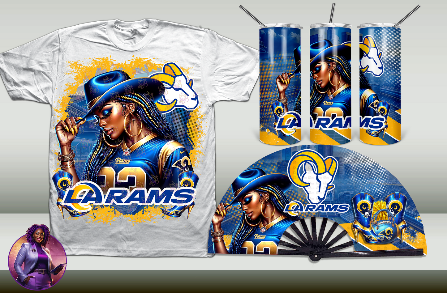 Football Cowgirl - Rams