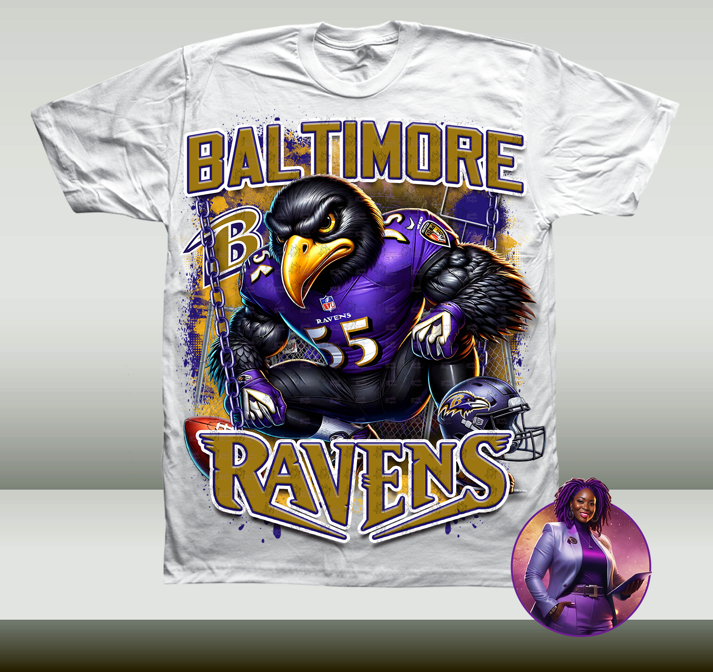 2k25 NFL Playoff Baltimore Ravens Design – My Store