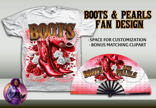 Boots and Pearls - Red