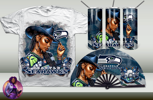 Football Cowgirl - Seahawks
