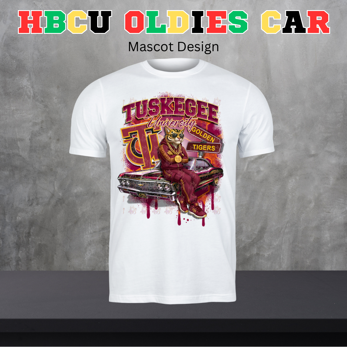 HBCU Oldies Car Design - Mascot Version