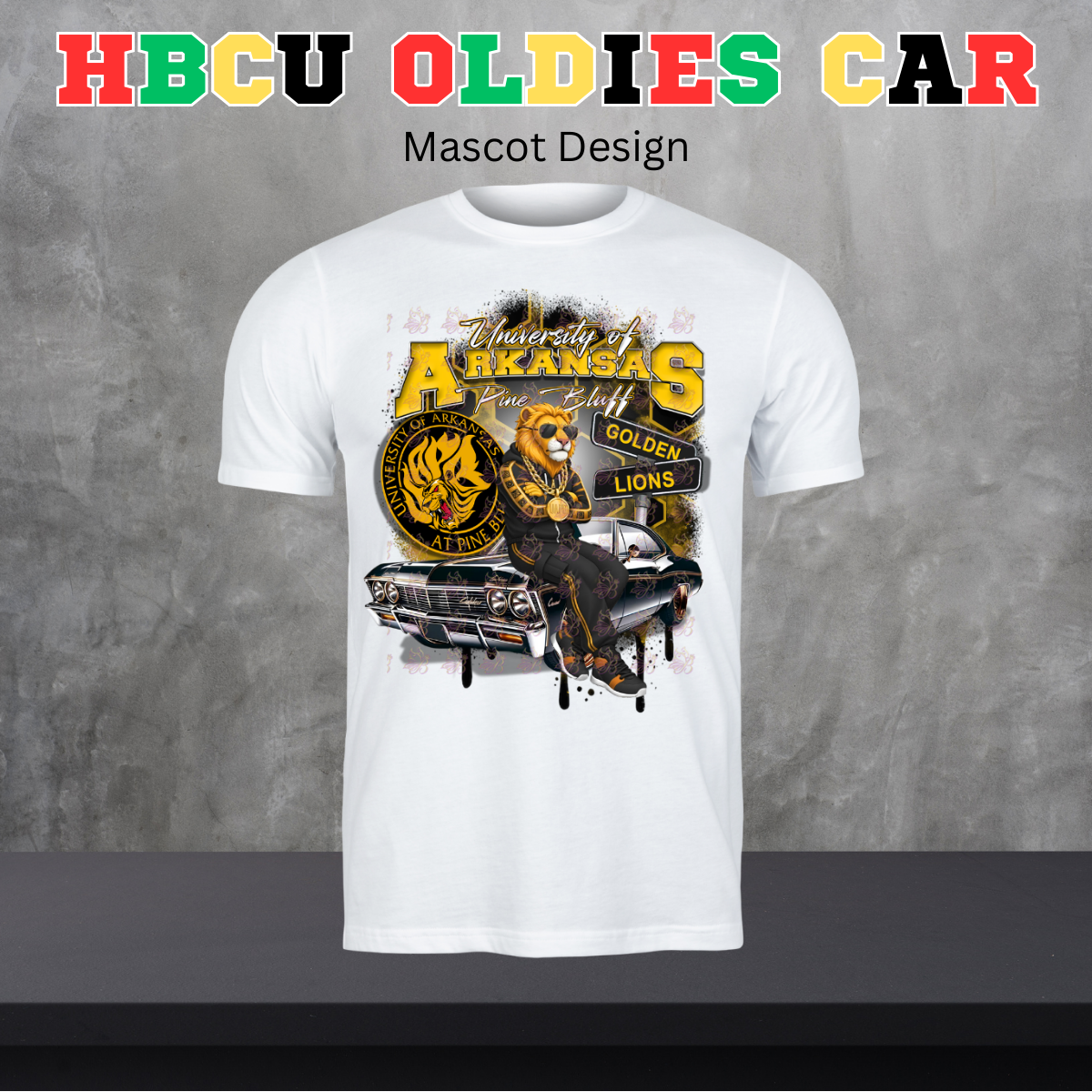 HBCU Oldies Car Design - Mascot Version