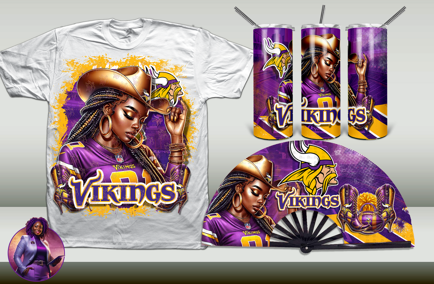 Football Cowgirl - Vikings